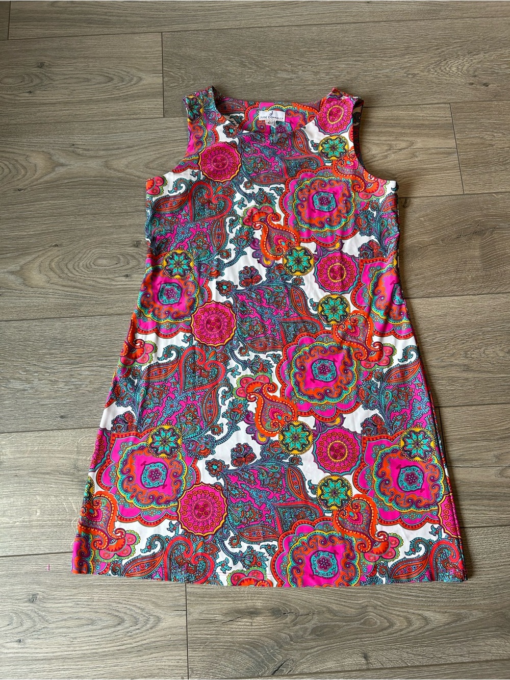 Jude Connally Colorful Paisley dress Size Large